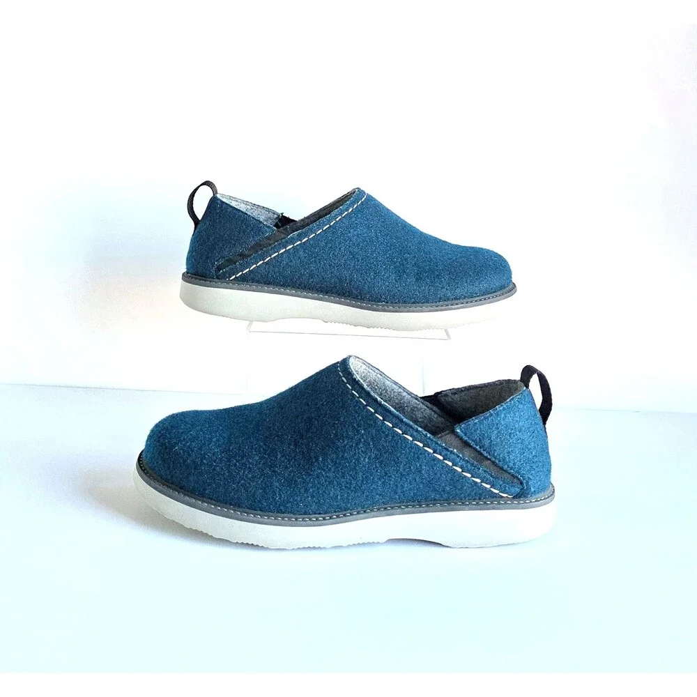 SAMUEL HUBBARD Spring Back Slippers Royal Blue 9.5 43 Monopett Felt Comfort - Picture 7 of 16